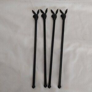 Vintage Playboy Club Bunny Drink Swizzle Stir Sticks Set of 4